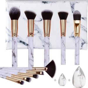 Professional Marble Makeup Brush Set
